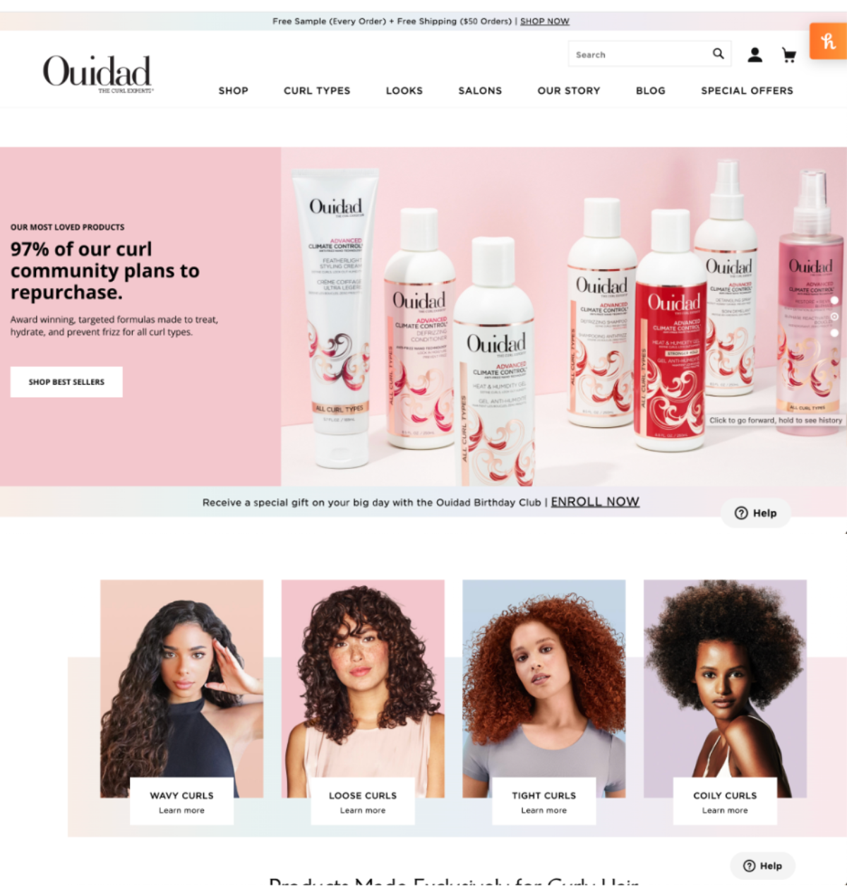 Ouidad legacy homepage